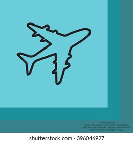 Plane line icon