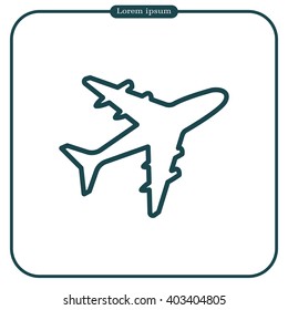Plane line icon