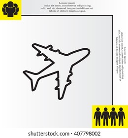 Plane line icon