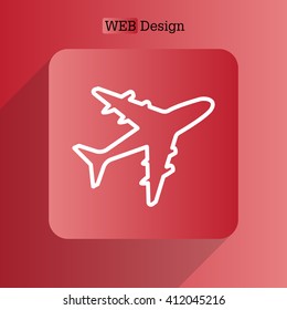 Plane line icon