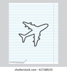 Plane line icon