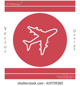 Plane line icon