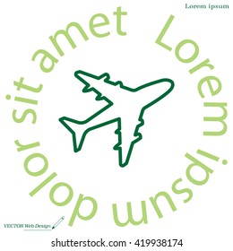 Plane line icon