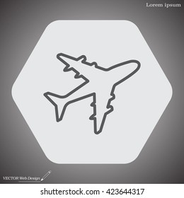 Plane line icon