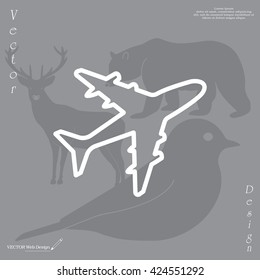 Plane line icon