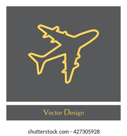 Plane line icon