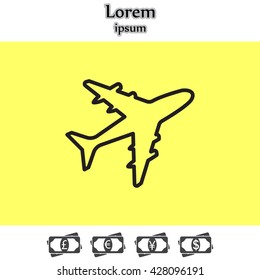 Plane line icon