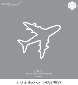 Plane line icon