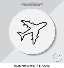 Plane line icon
