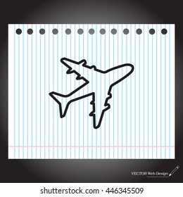Plane line icon