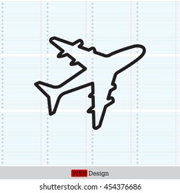 Plane line icon