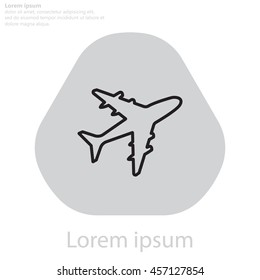 Plane line icon