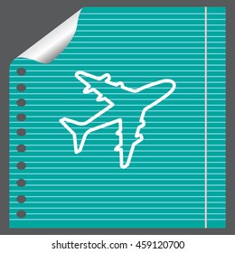 Plane line icon