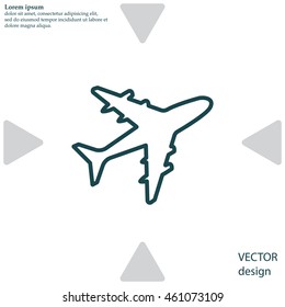 Plane line icon