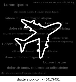 Plane line icon