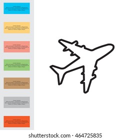 Plane line icon