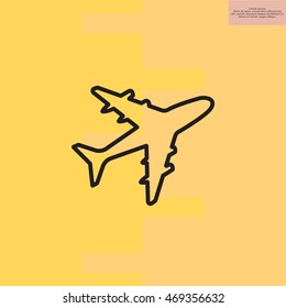 Plane line icon