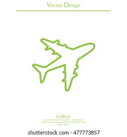Plane line icon