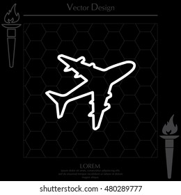 Plane line icon