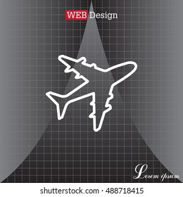 Plane line icon