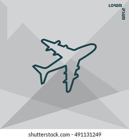Plane line icon