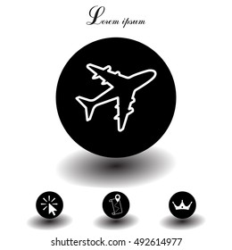 Plane line icon