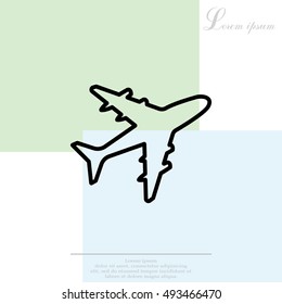 Plane line icon
