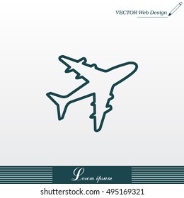 Plane line icon