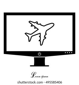 Plane line icon