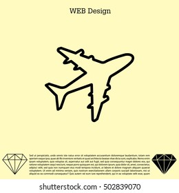 Plane line icon