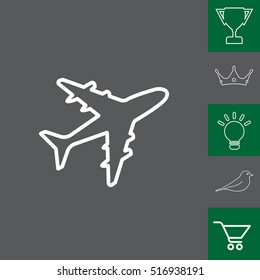 Plane line icon