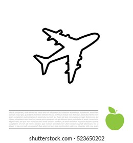 Plane line icon