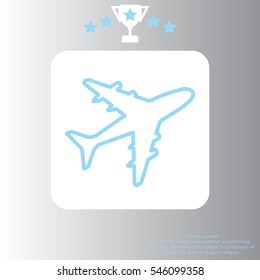 Plane line icon
