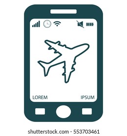 Plane line icon