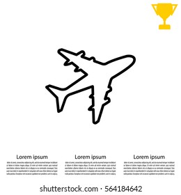 Plane line icon