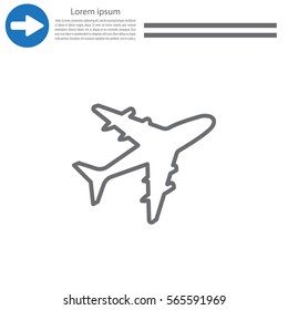Plane line icon