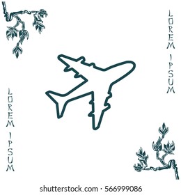 Plane line icon