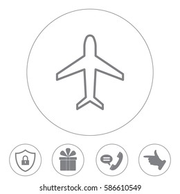 Plane line icon