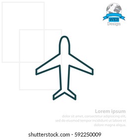 Plane line icon