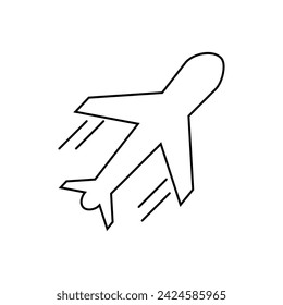 plane line icon design for web 