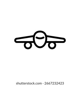 plane line icon is designed in an easily recognizable style. It's suitable for a variety of visual needs, such as digital media or other graphic design projects