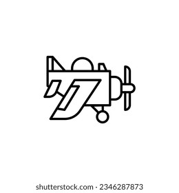 Plane line icon. illustration graphic of Plane line