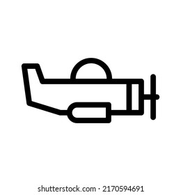 plane line icon illustration vector graphic 