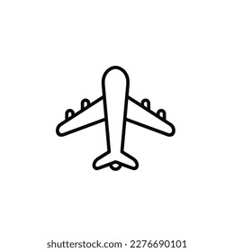 Icono de línea de plano aislado en fondo blanco
