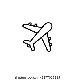Plane line icon isolated on white background