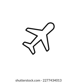 Plane line icon isolated on white background