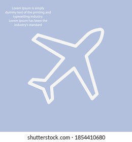 plane line icon, outline vector illustration.