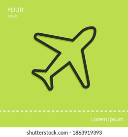 plane line icon, outline vector illustration.
