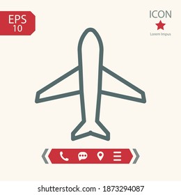 icono de línea de plano, ilustración del vector de contorno.