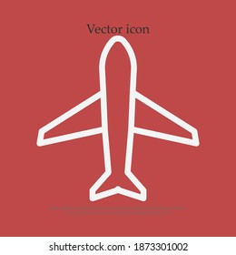 plane line icon, outline vector illustration.